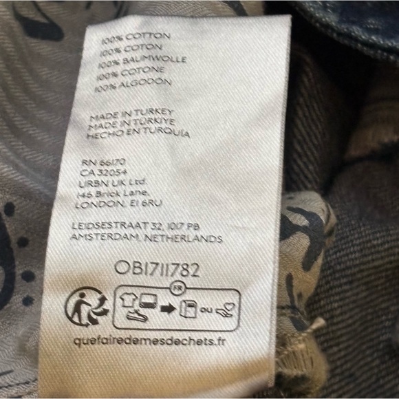 NWT Free People Eqinox wide leg denim Trousers baggy jean pants Size 28 - Picture 12 of 14